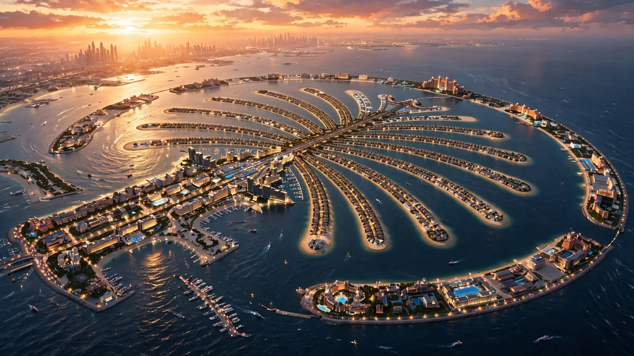 Palm island scene as a vertical lifestyle story sample